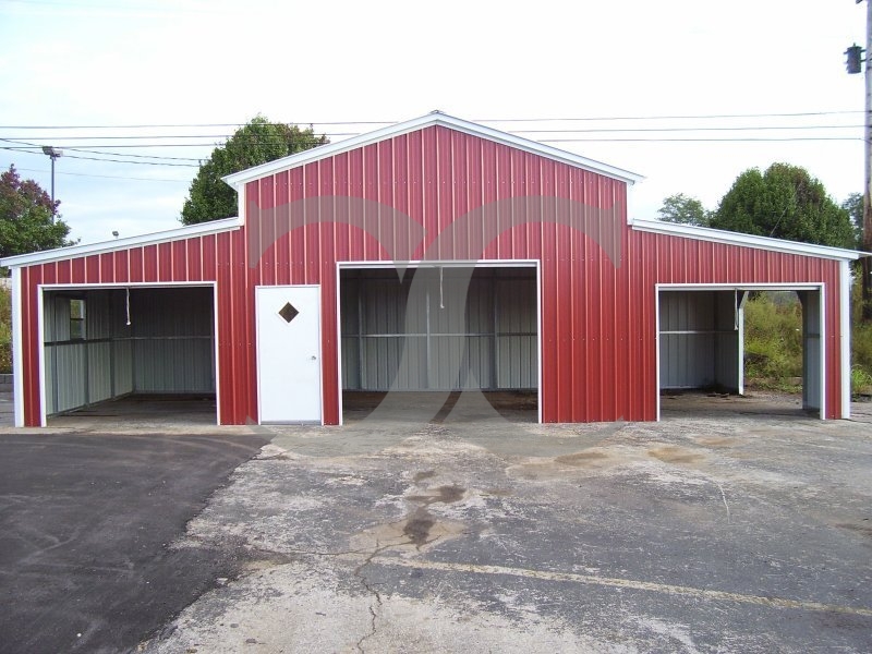 Enclosed Metal Barn | Vertical Roof | 44W x 21L x 12H | Carolina Barn