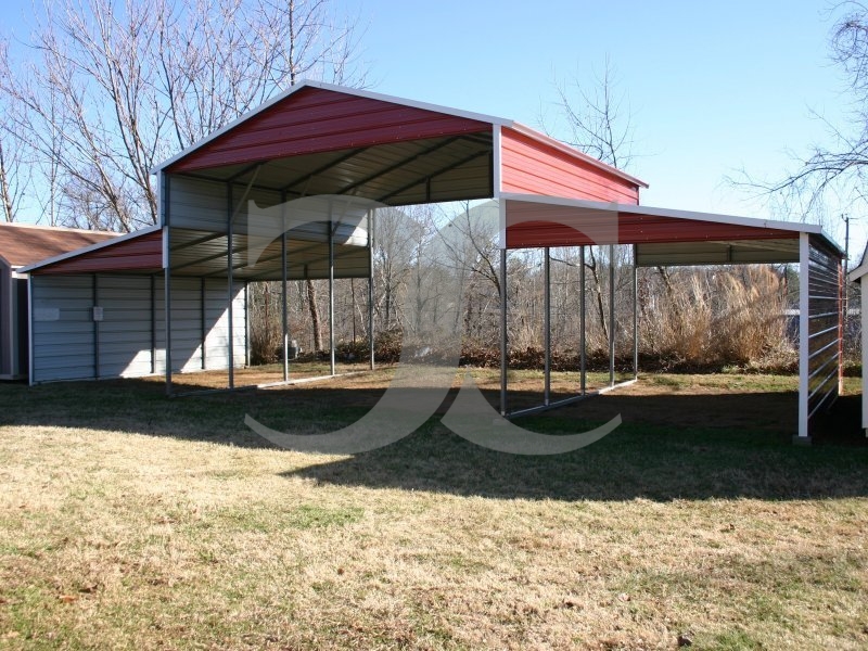 Metal Barn Building | Boxed Eave Roof | 46W x 21L x 12H | Carolina Barn